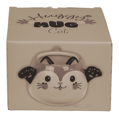 Mug, Huggy Mug, Cat, dolomite, 15 x 10 cm,