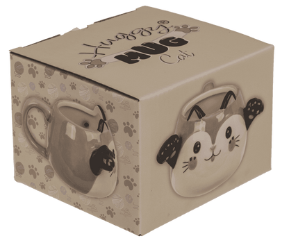 Mug, Huggy Mug, Cat, dolomite, 15 x 10 cm,