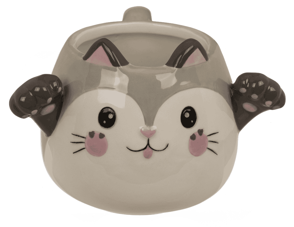 Mug, Huggy Mug, Cat, dolomite, 15 x 10 cm,