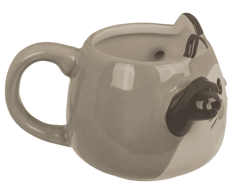 Mug, Huggy Mug, Cat, dolomite, 15 x 10 cm,