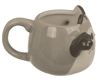 Mug, Huggy Mug, Cat, dolomite, 15 x 10 cm,