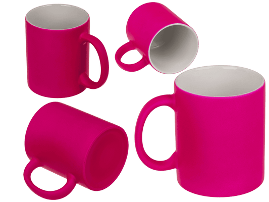Mug, Neon Pink, made of stoneware, 9 x 8.5 cm,