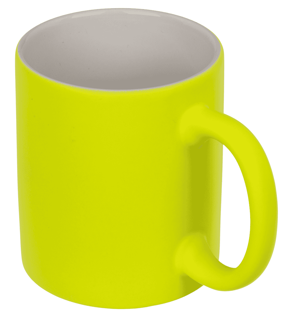 Mug, Neon Yellow, made of stoneware, 9 x 8.5 cm,