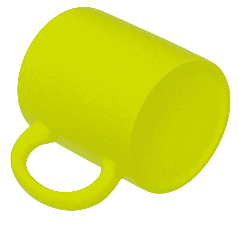 Mug, Neon Yellow, made of stoneware, 9 x 8.5 cm,