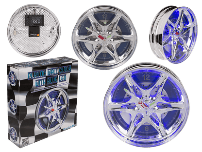Rim clock with blue LED,