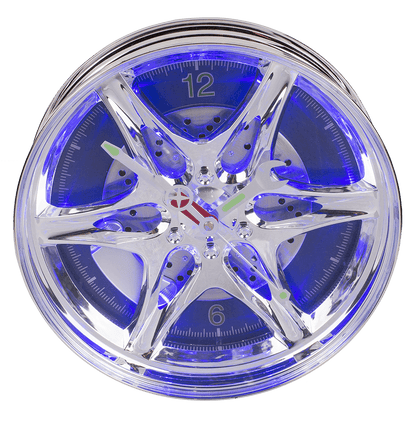 Rim clock with blue LED,