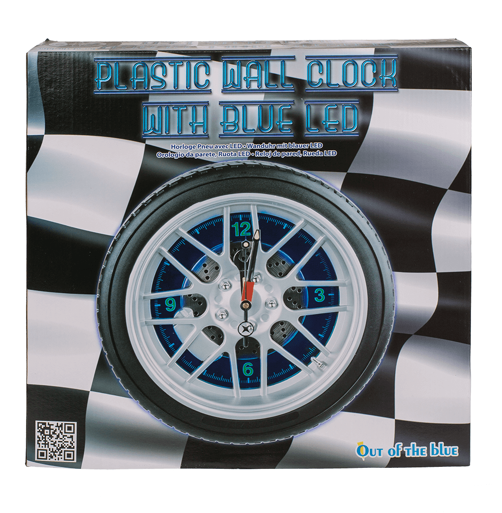 Wall clock, Wheel  with 16 LED,