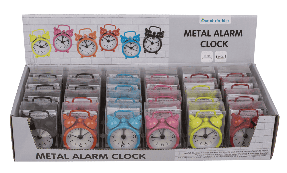 Metal alarm clock, Colours,