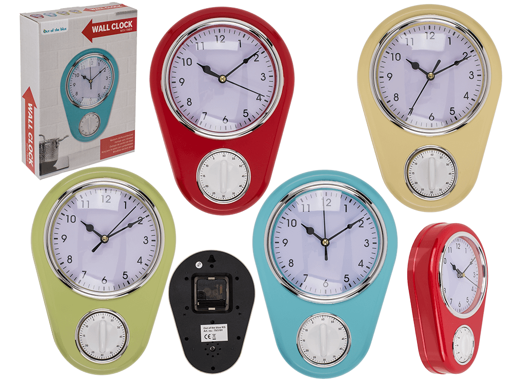 Wall clock, Kitchen with timer,