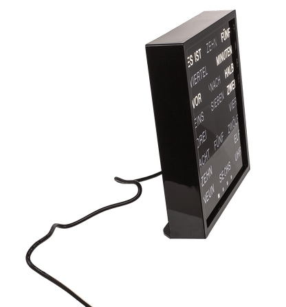 Clock with German words,