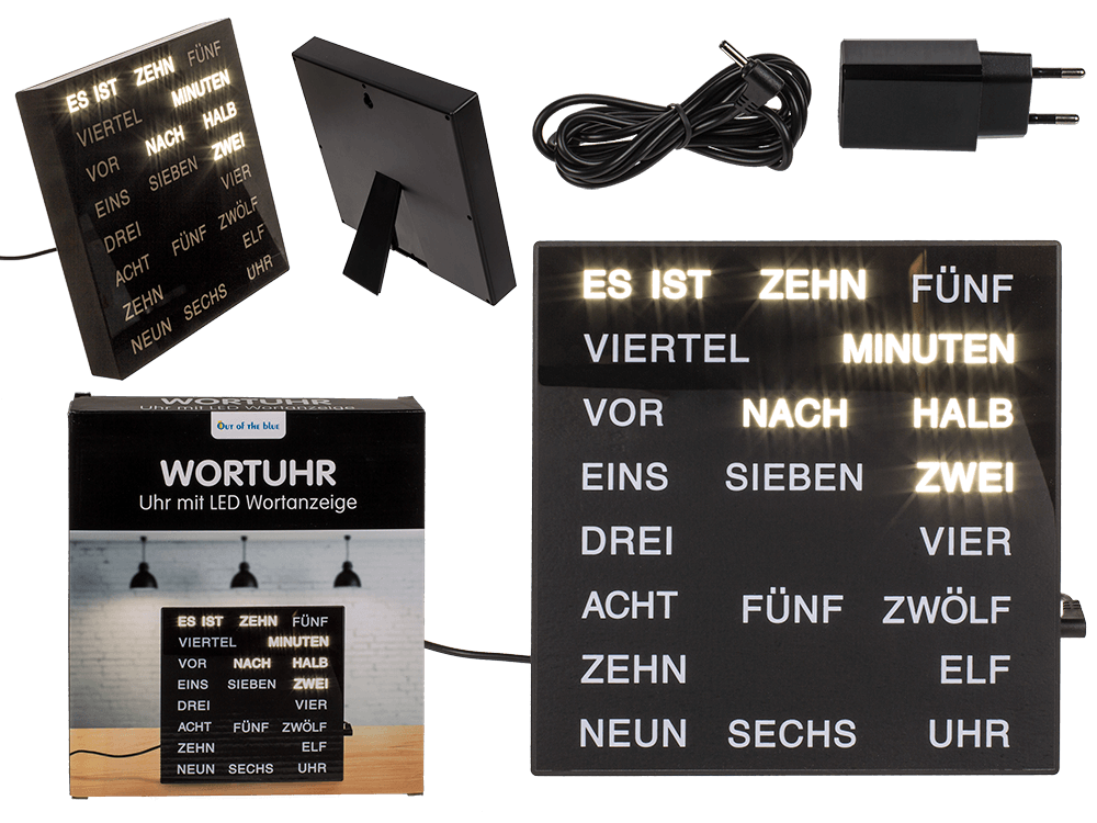 Clock with German words