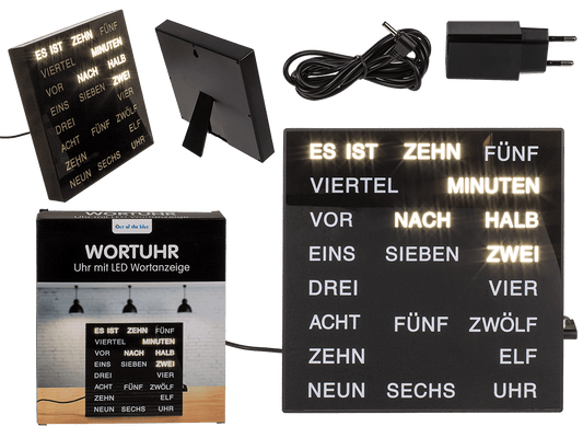 Clock with German words