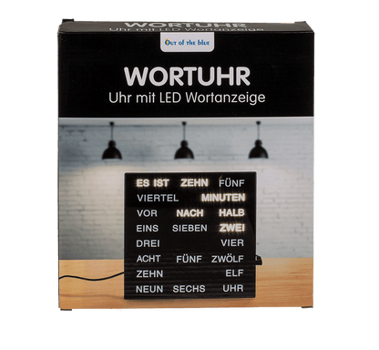 Clock with German words