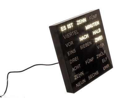Clock with German words