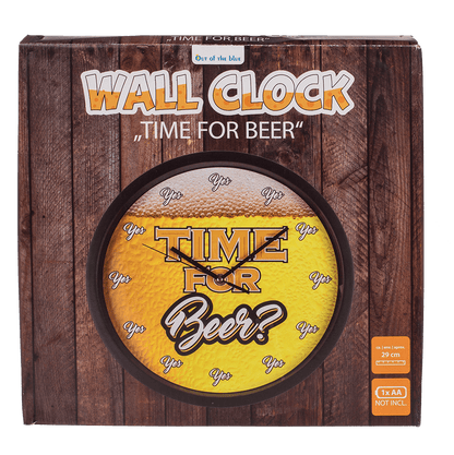 Wall clock, Time for Beer, D: ca. 29 cm,