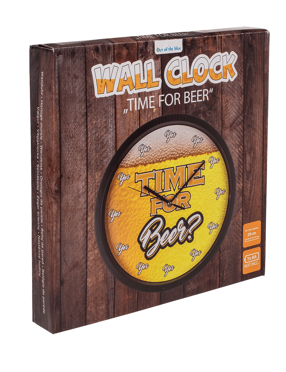 Wall clock, Time for Beer, D: ca. 29 cm,