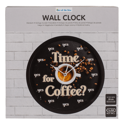 Wall clock, Time for Coffee, D: ca. 29 cm,