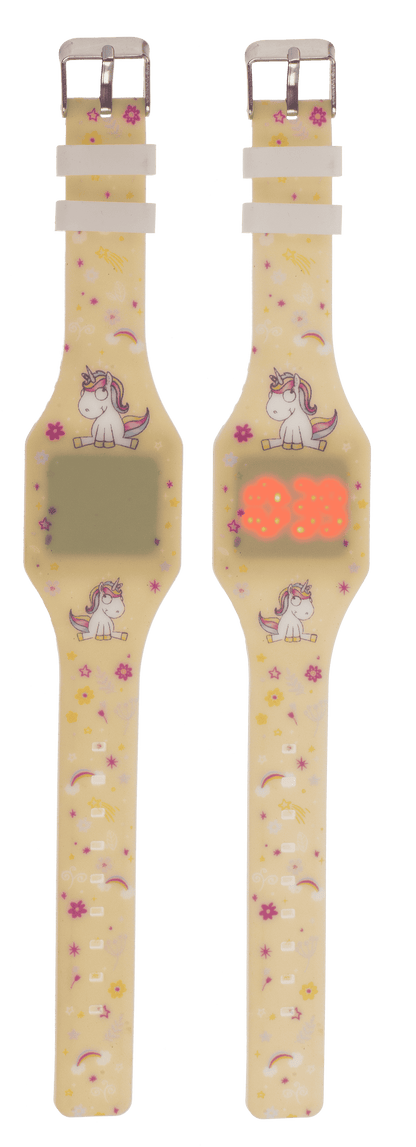 Kids watch, unicorn, with LED display,