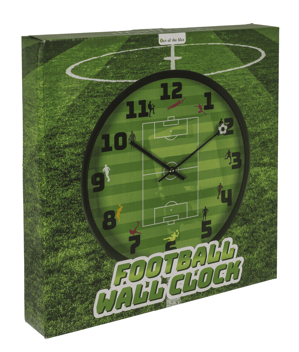 Wall clock, Football, 30 x 30 x 4,5 cm,