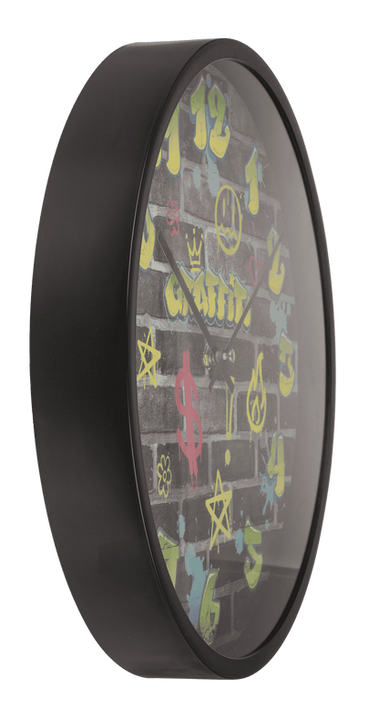 Wall clock, Graffiti, 30 x 30 x 4,5 cm,
