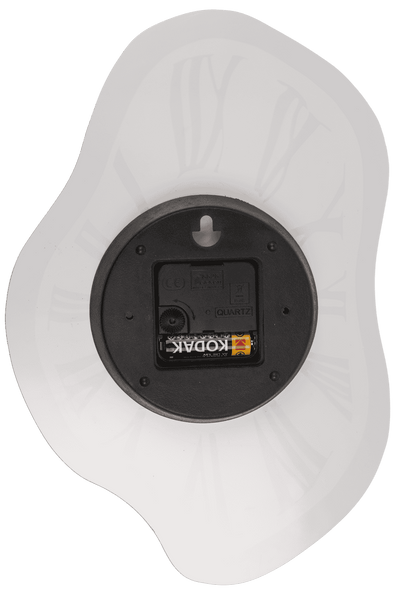 Glas wall clock, Melting Time, 22 x 33 x 4 cm,