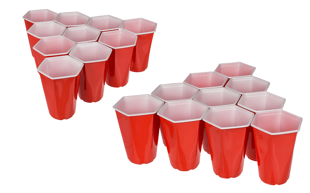 Drinking game, Hexagonal Beer Pong,