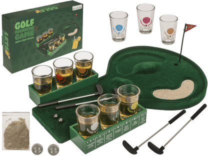 Drinking Game, Golf. incl. 6 shot glasses,