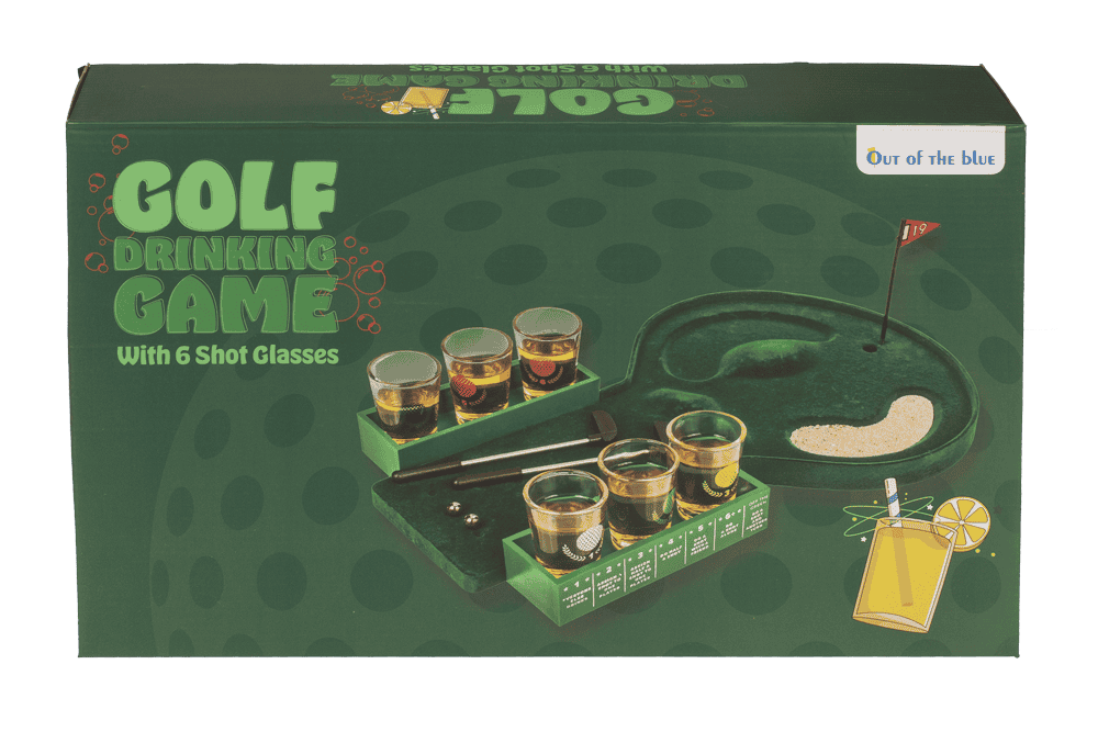 Drinking Game, Golf. incl. 6 shot glasses,