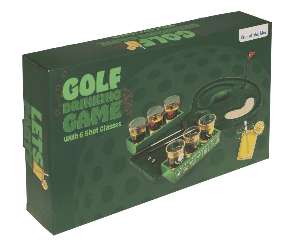 Drinking Game, Golf. incl. 6 shot glasses,