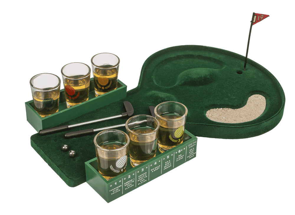 Drinking Game, Golf. incl. 6 shot glasses,