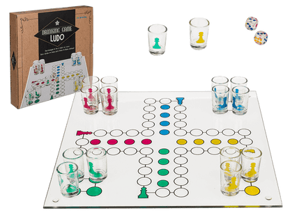 Ludo Drinking Game  with 16 glasses & 2 dices,