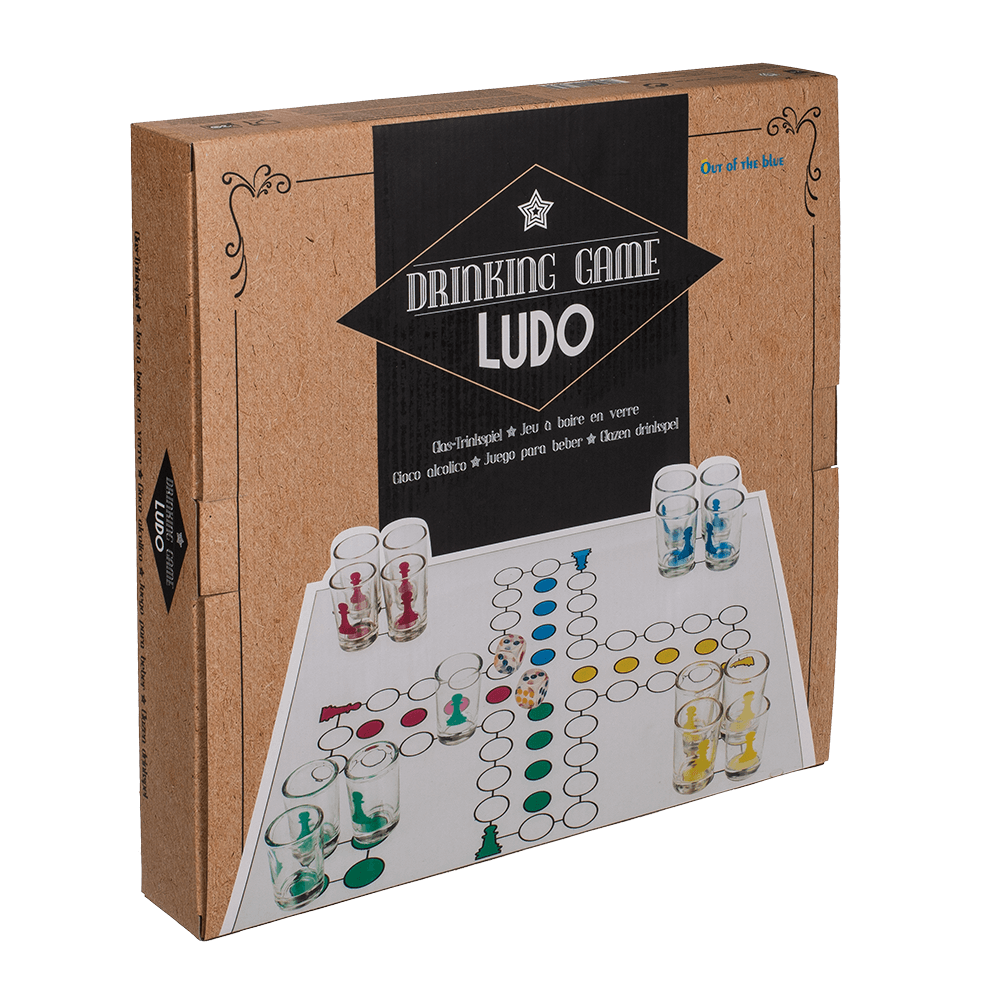 Ludo Drinking Game  with 16 glasses & 2 dices,