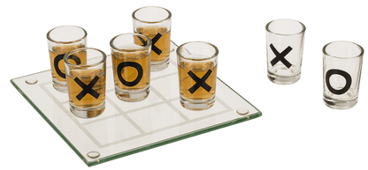Glass drinking game, Tic Tac Toe with 9 glasses,
