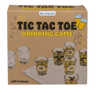 Drinking Game, Tic Tac Toe  with 9 glasses,