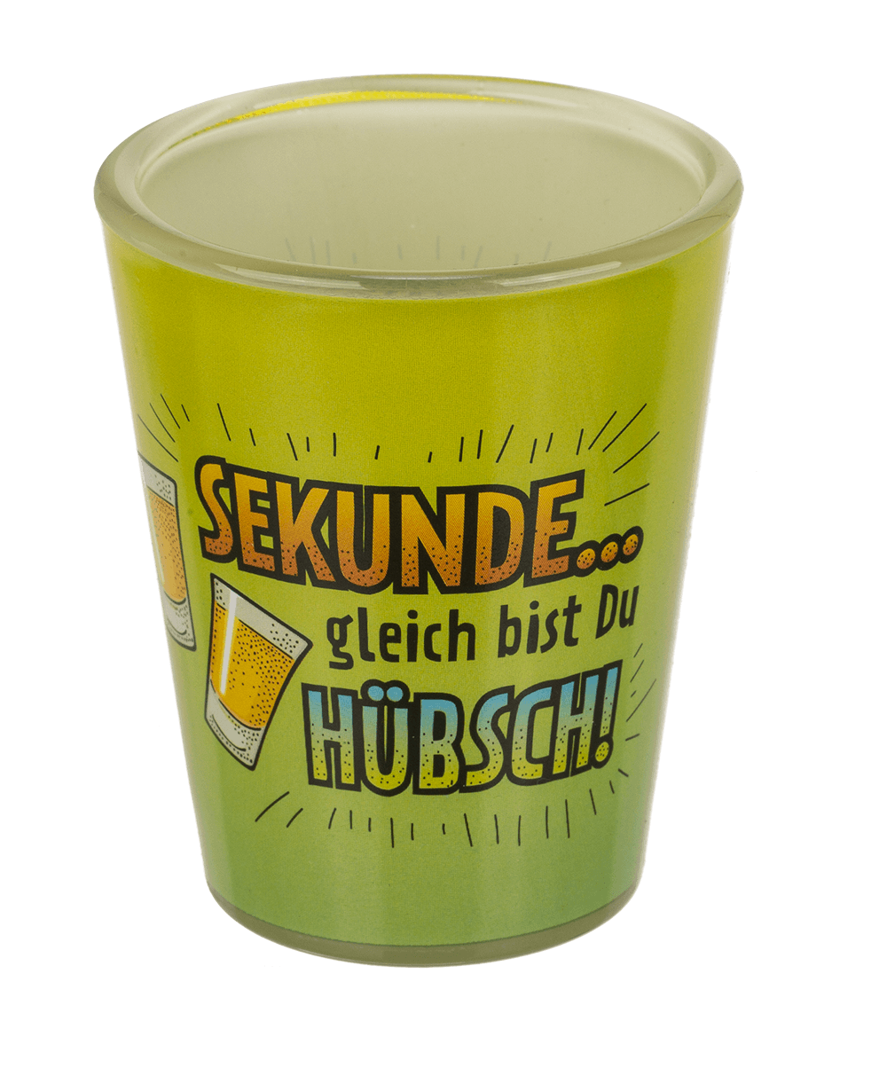 Shooter glasses, slogans,