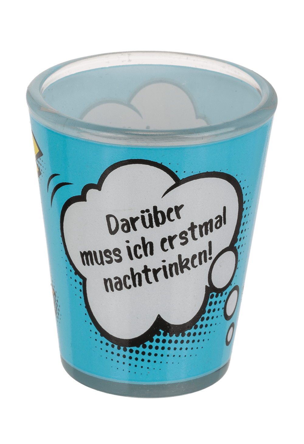 Shooter glasses, slogans,