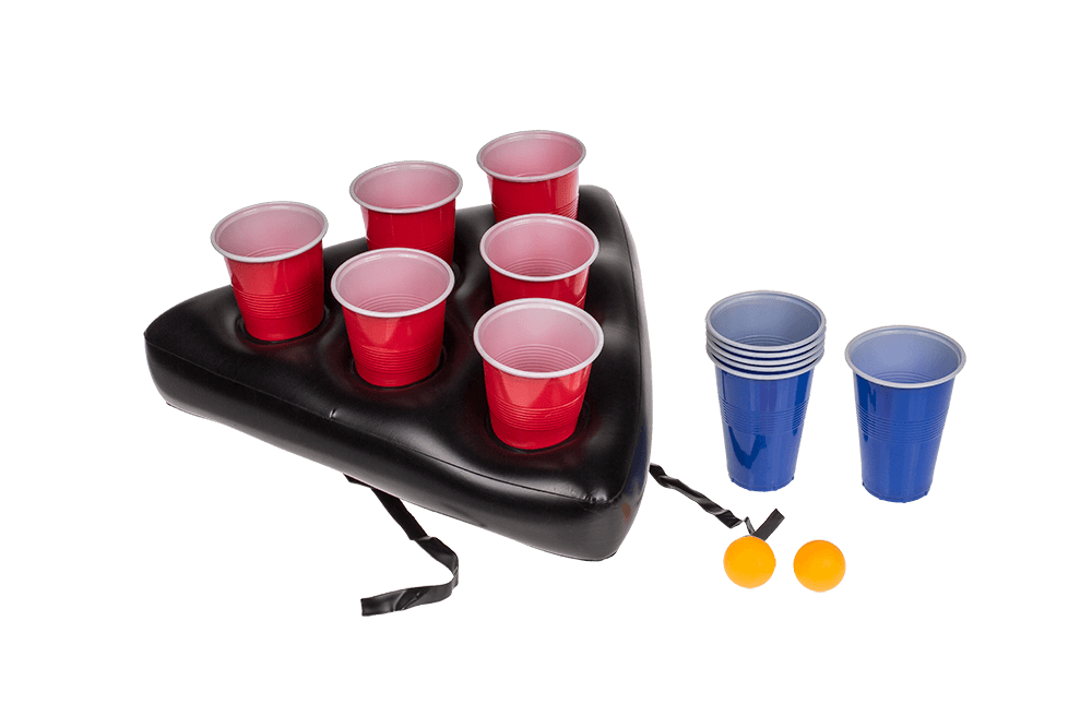 Inflatable cap, beer pong game,