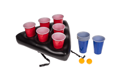 Inflatable cap, beer pong game,