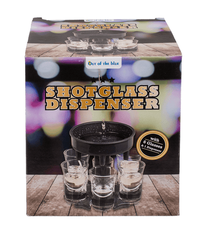 Shot Glass Dispenser, with 6 shot glasses,