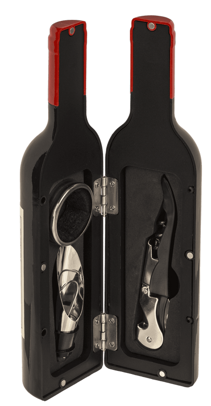 Wine Bottle Set, incl. Wine Collar, Wine Pourer