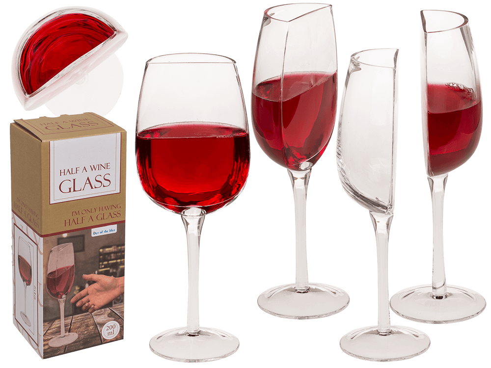 Half a Wine Glass, approx. 21 x 8 cm,