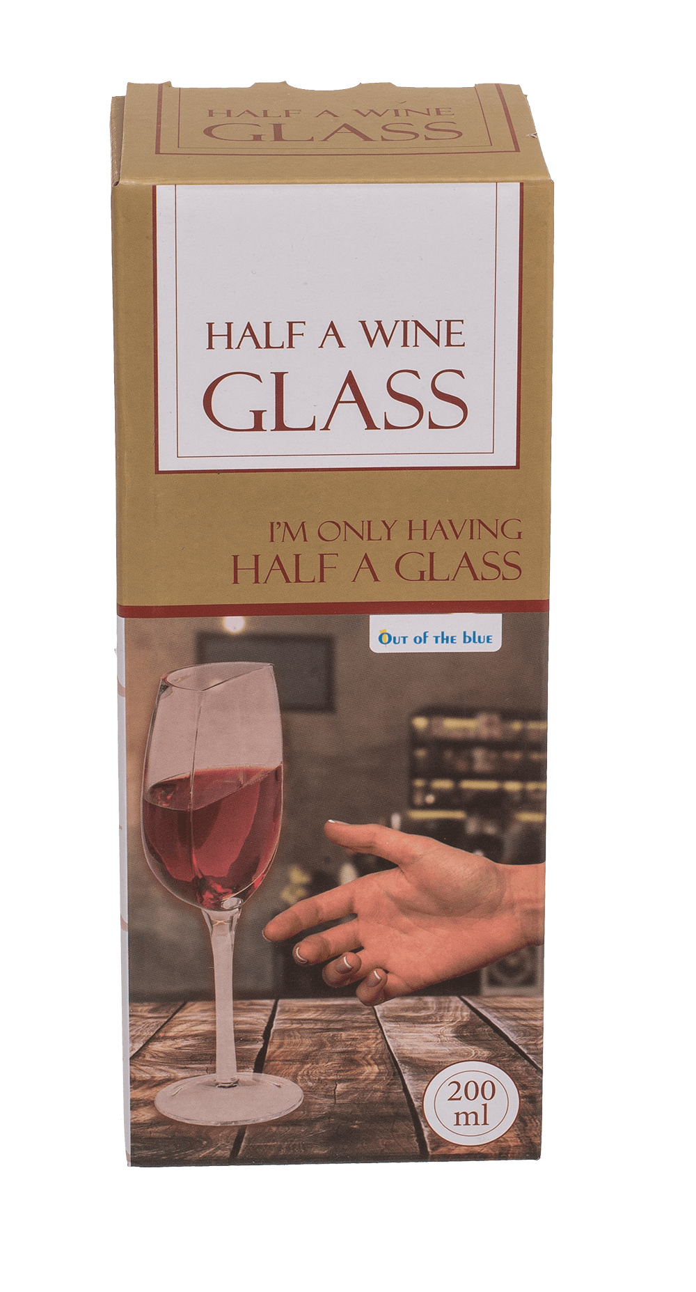 Half a Wine Glass, approx. 21 x 8 cm,