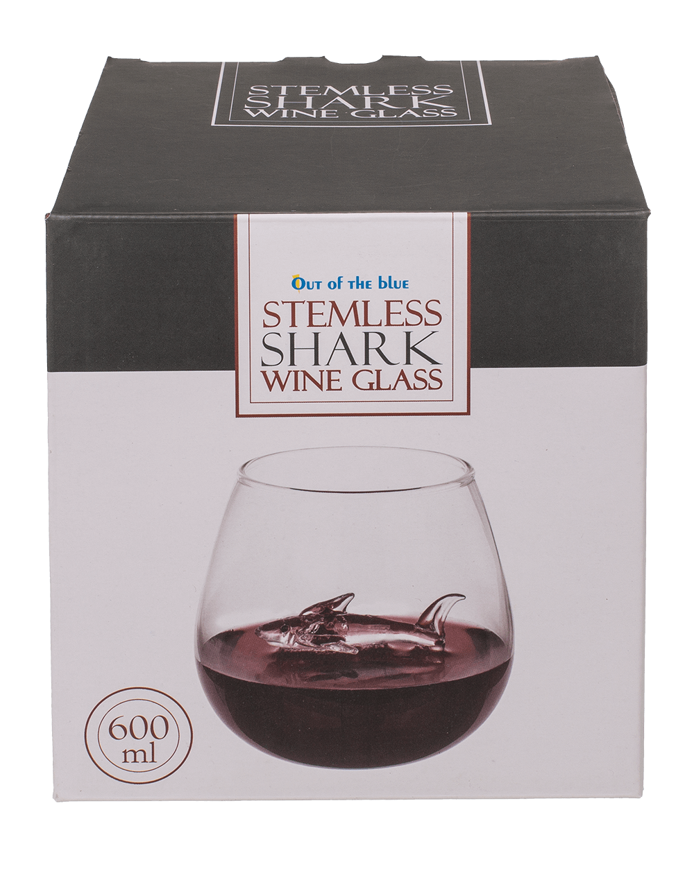 Stemless Wine Glass, Shark, approx. 7,5 x 10,5 cm,