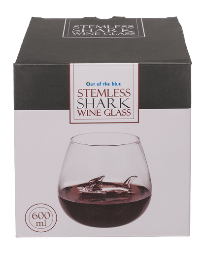 Stemless Wine Glass, Shark, approx. 7,5 x 10,5 cm,