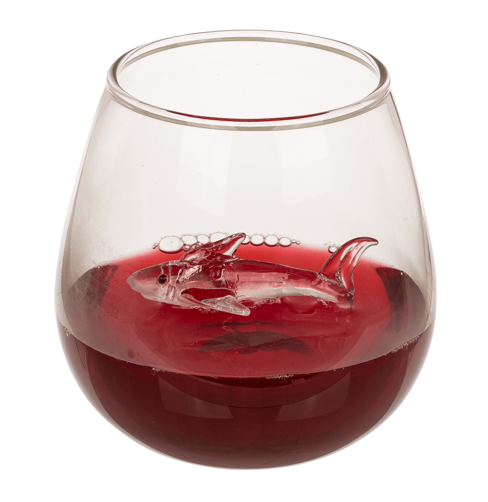 Stemless Wine Glass, Shark, approx. 7,5 x 10,5 cm,