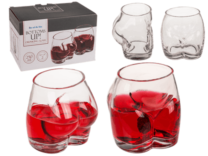 Dinking glass, Bottoms Up, approx. 7 x 5 x 9 cm,