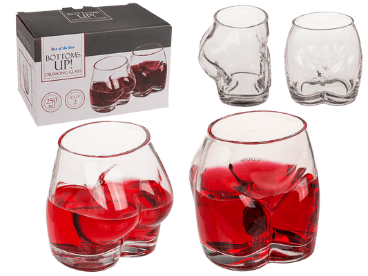 Dinking glass, Bottoms Up, approx. 7 x 5 x 9 cm,