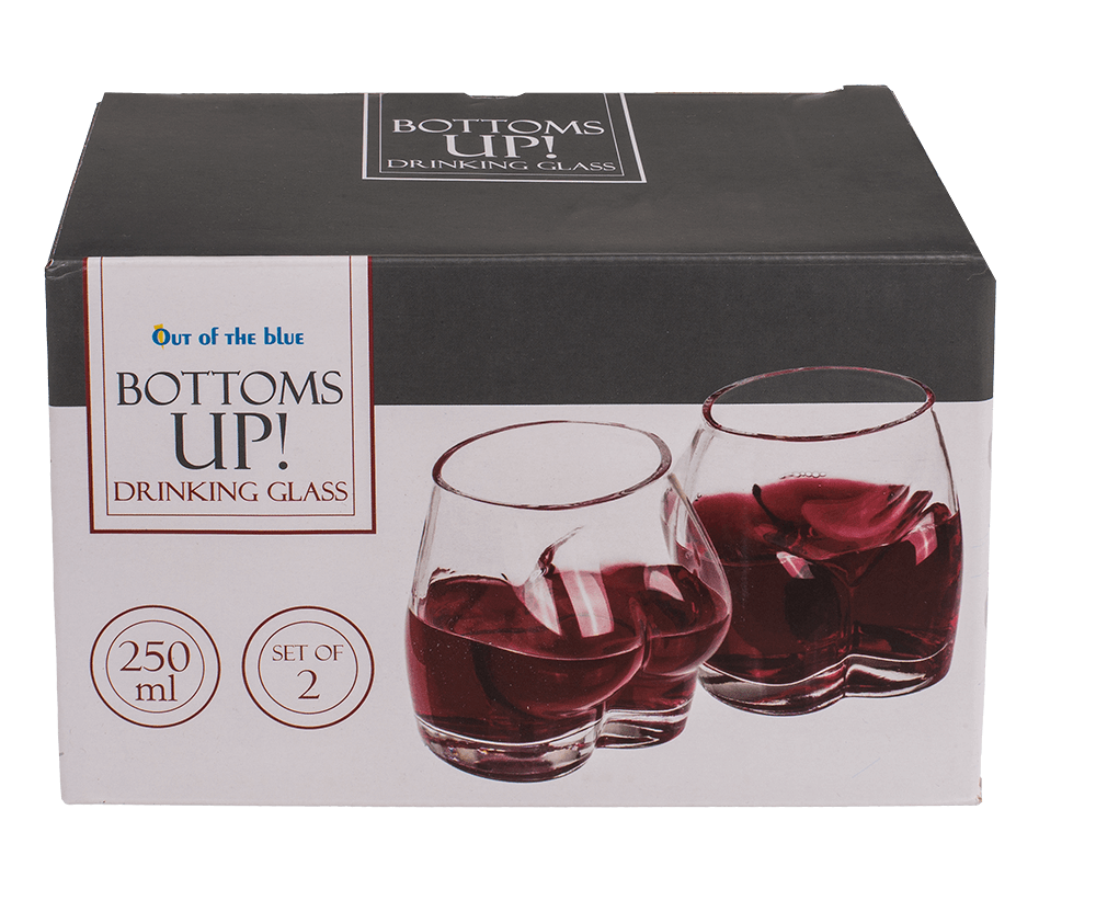 Dinking glass, Bottoms Up, approx. 7 x 5 x 9 cm,