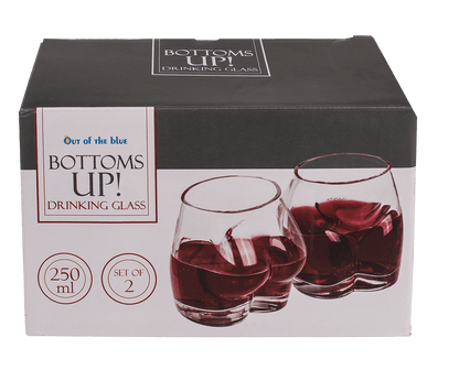 Dinking glass, Bottoms Up, approx. 7 x 5 x 9 cm,