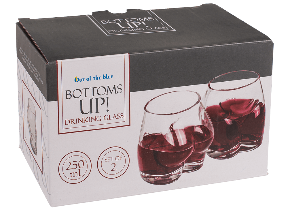 Dinking glass, Bottoms Up, approx. 7 x 5 x 9 cm,